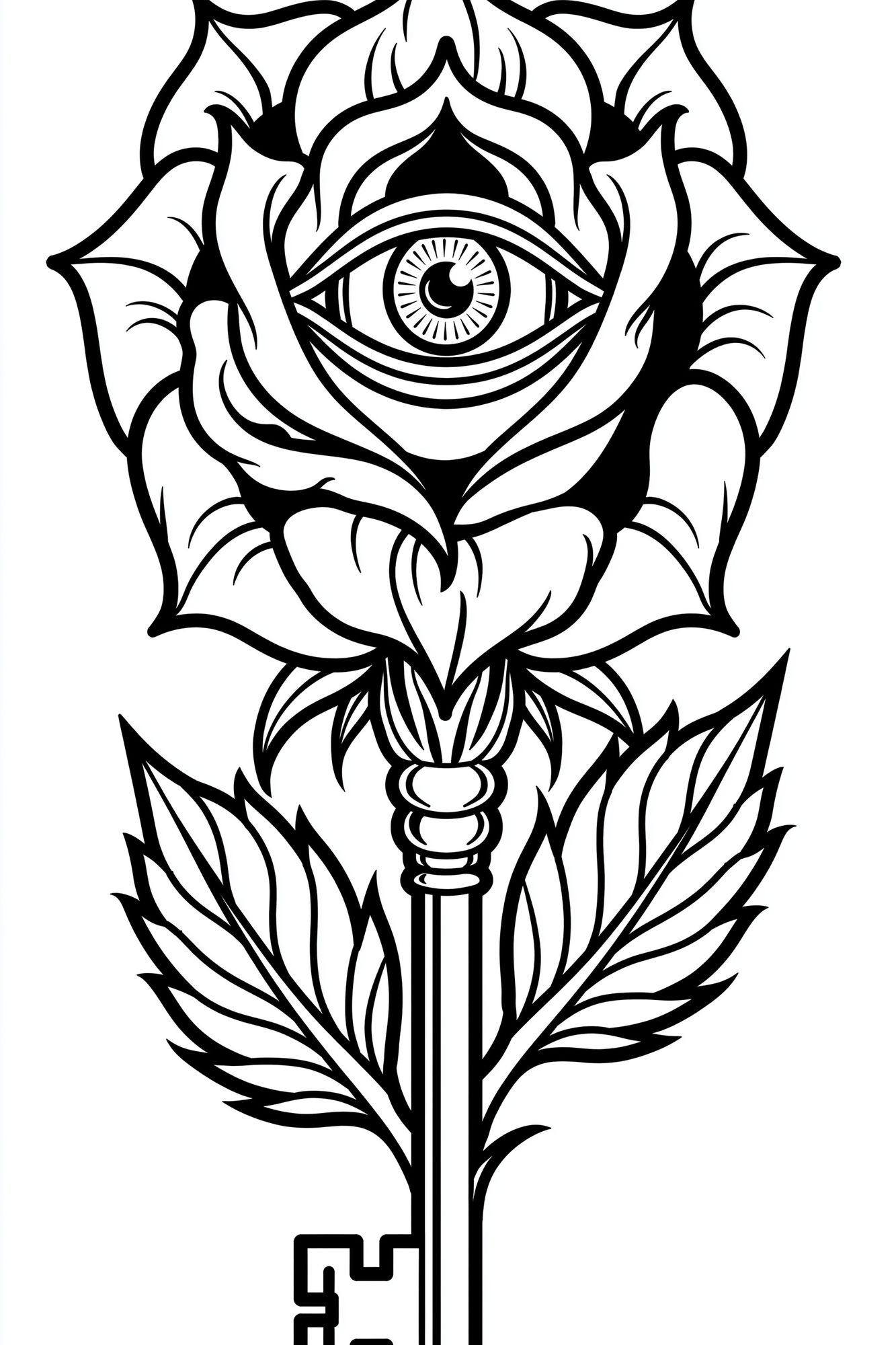 Mystic Rose Key Typography Print. poster detail
