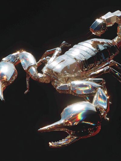 Metallic Scorpion — Digital Art Print. poster print