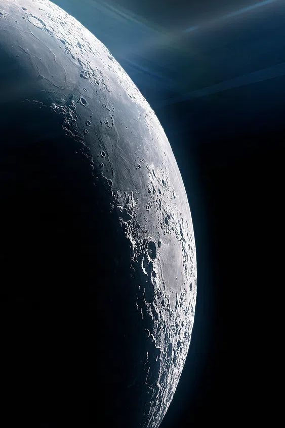 Moon Surface — Space Print. poster — space art