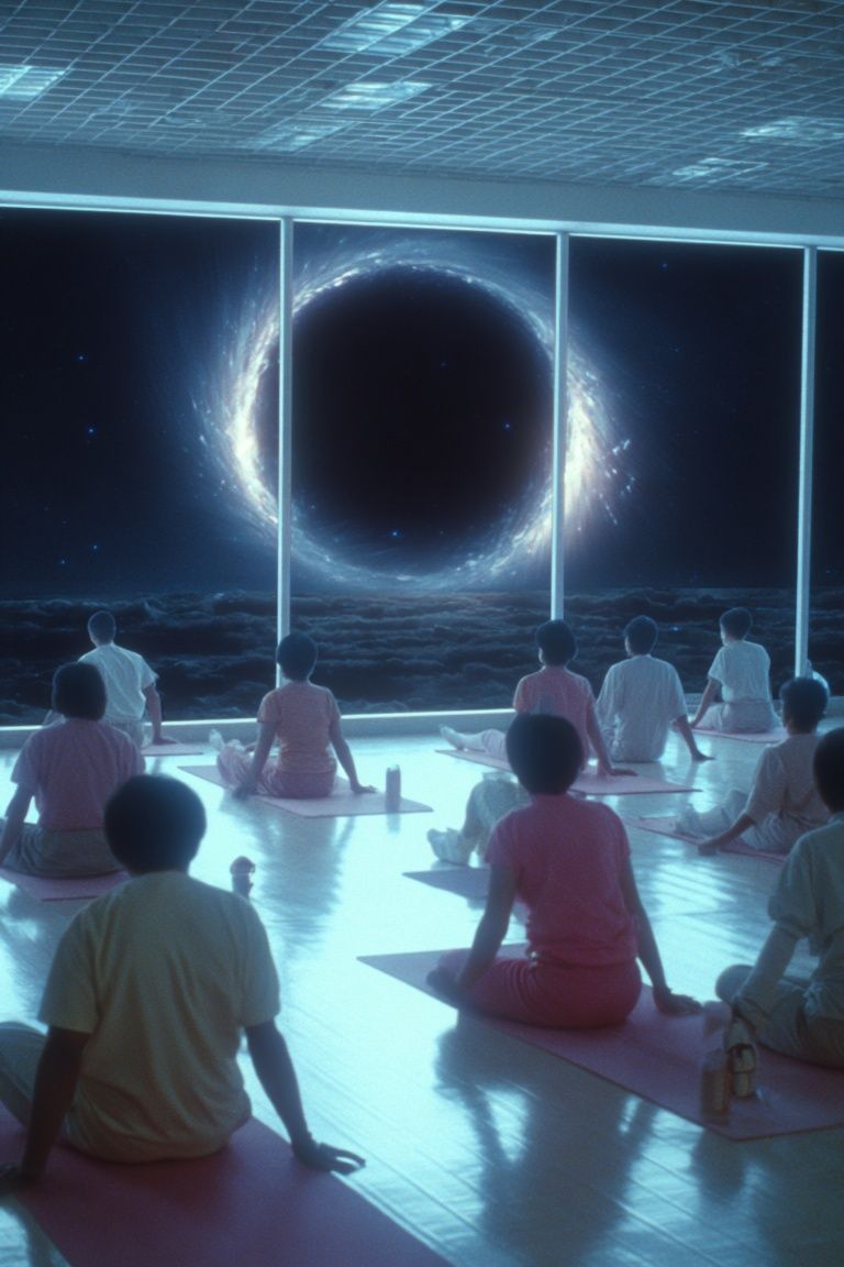 Meditation in Space — Surreal Art Print. poster detail