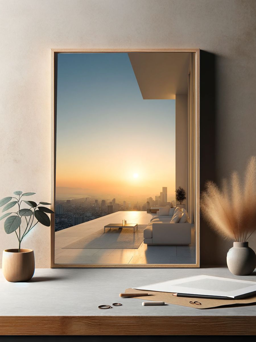 Modern Sunset View — Photography Print. — room view 2