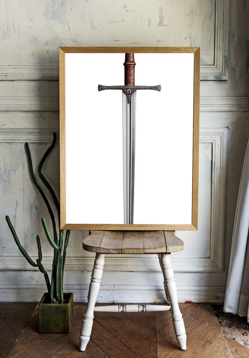 Medieval Sword Photography Poster. — room view 1