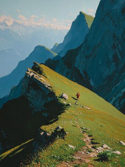 Mountain Trail Adventure — Fine Art Print. poster print