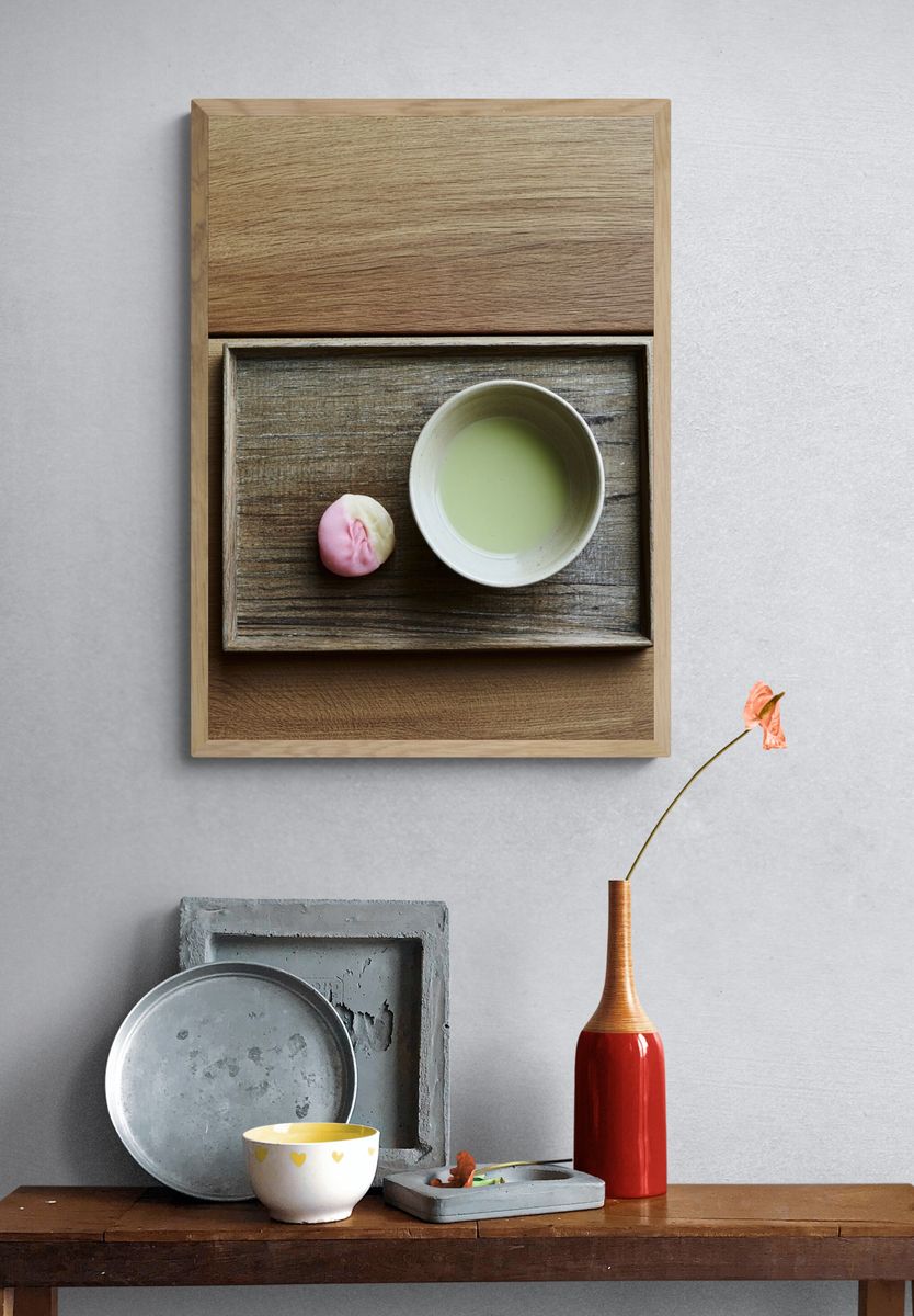 Matcha Tea Still Life Photography Poster. — room view 3