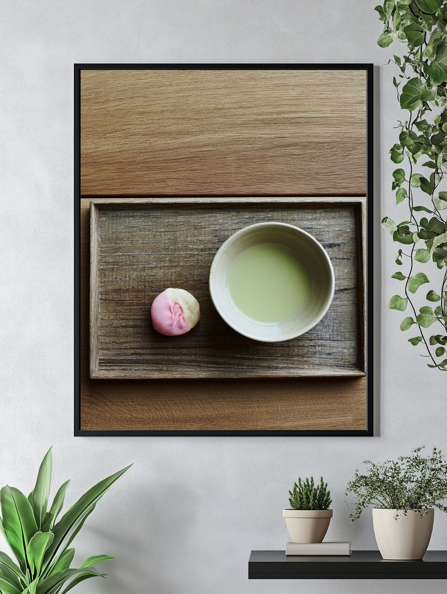 Matcha Tea Still Life Photography Poster. — room view 4