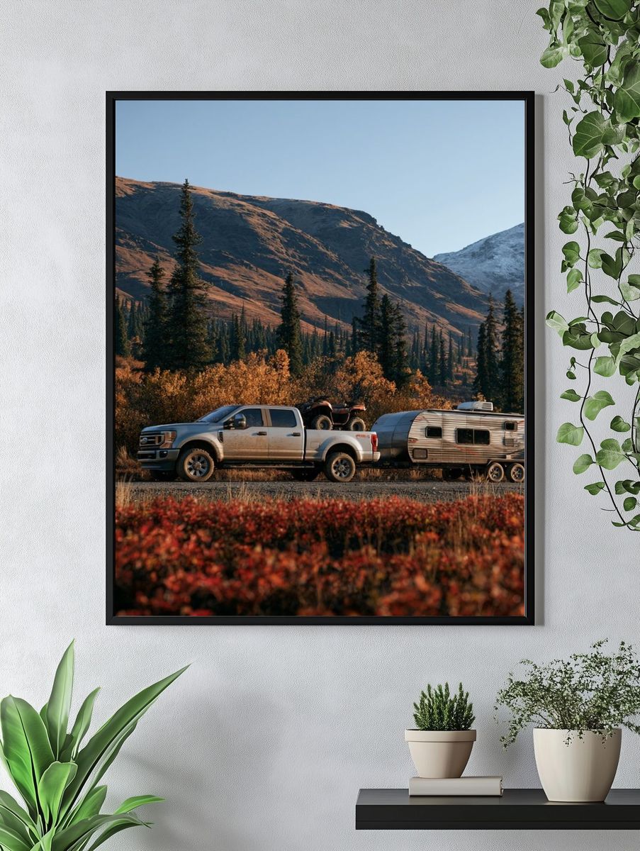 Mountain Truck Camping Poster. — room view 4