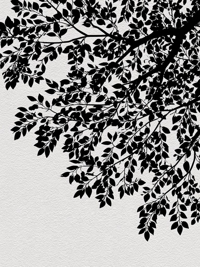 Black Tree Branches — Minimalist Print. poster detail