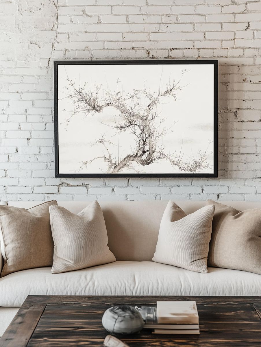 Blossoming Tree — Minimalist Print room preview