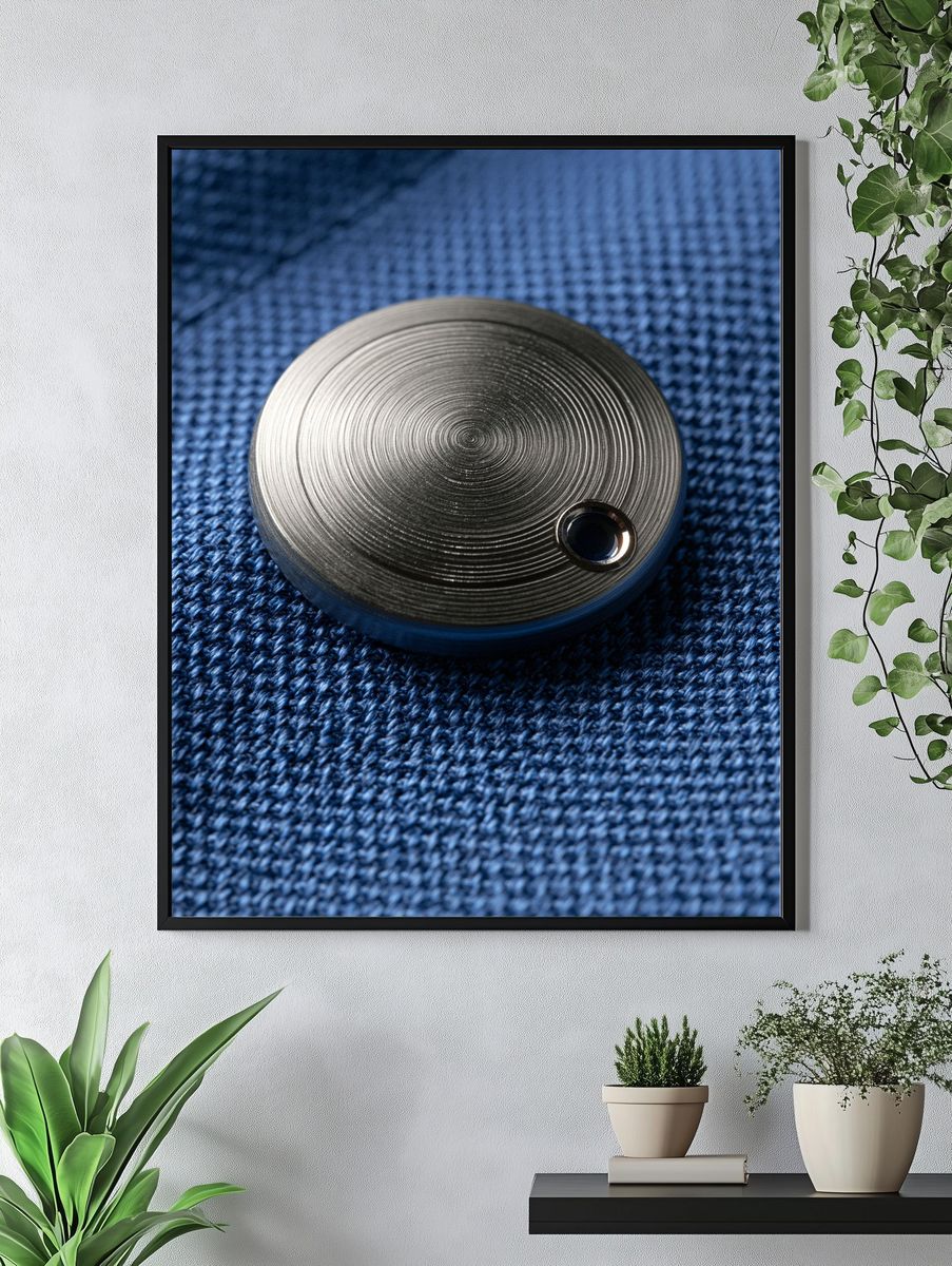 Metal Disc Macro Photography Poster. — room view 4