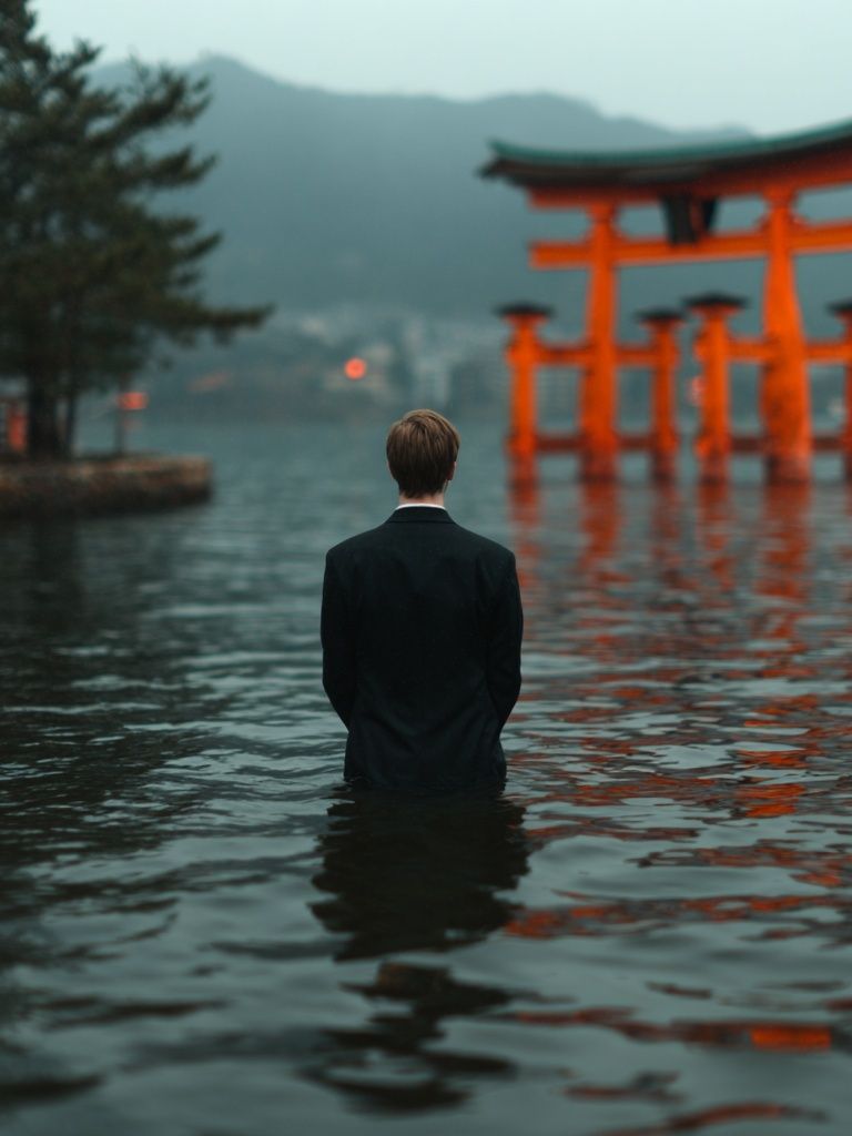 Mysterious Torii Gate — Fine Art Print. poster — fine-art art