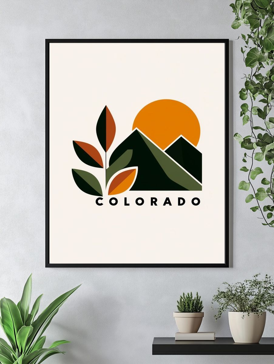 Colorado Mountain Sunset Print. — room view 4