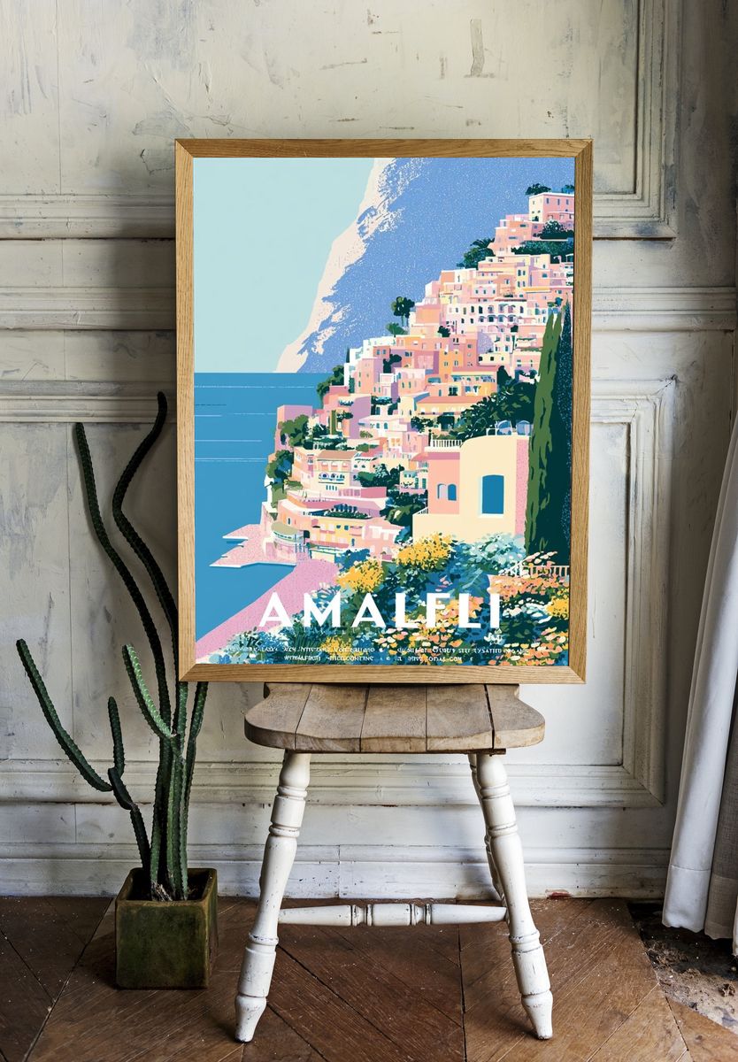 Amalfi Coast Travel Poster. room preview