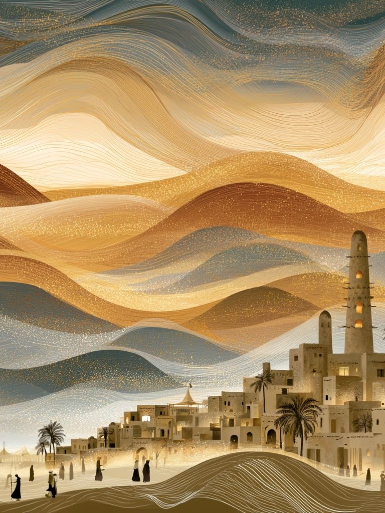 Desert Oasis Dreamscape Print. poster detail