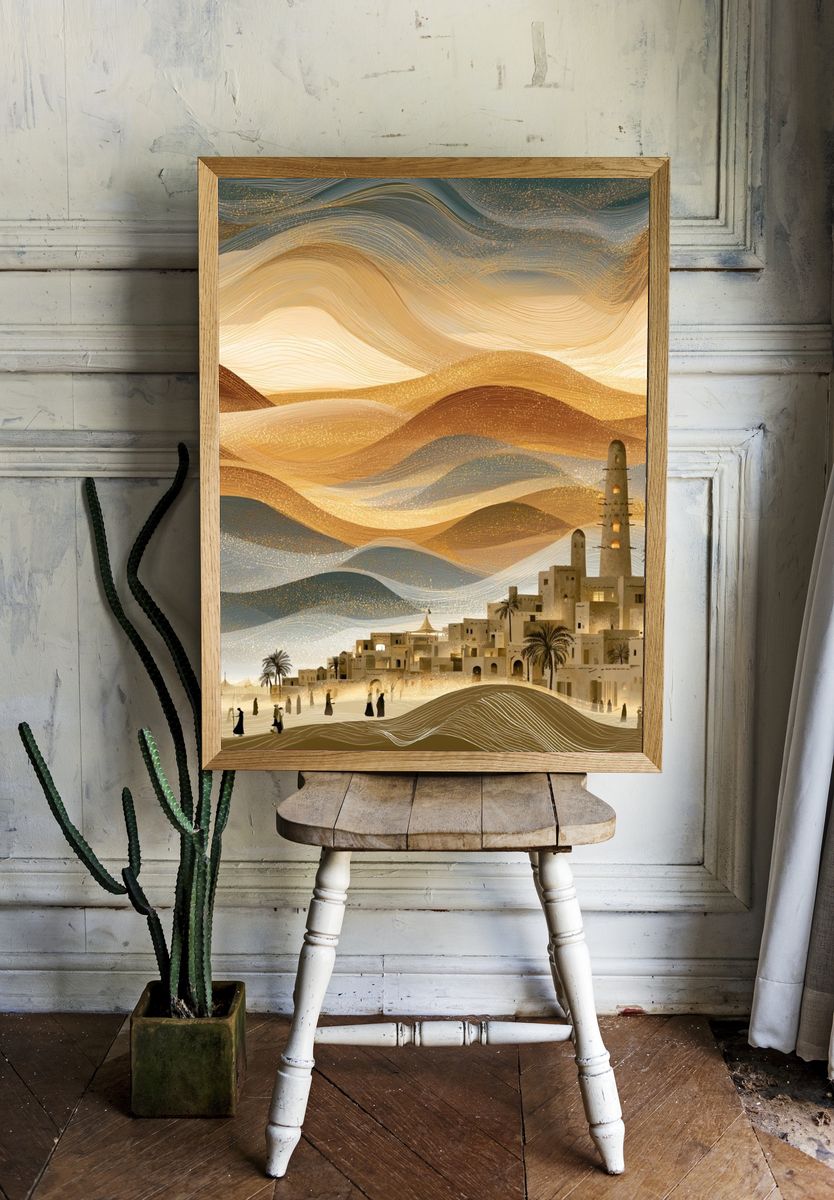 Desert Oasis Dreamscape Print. — room view 1