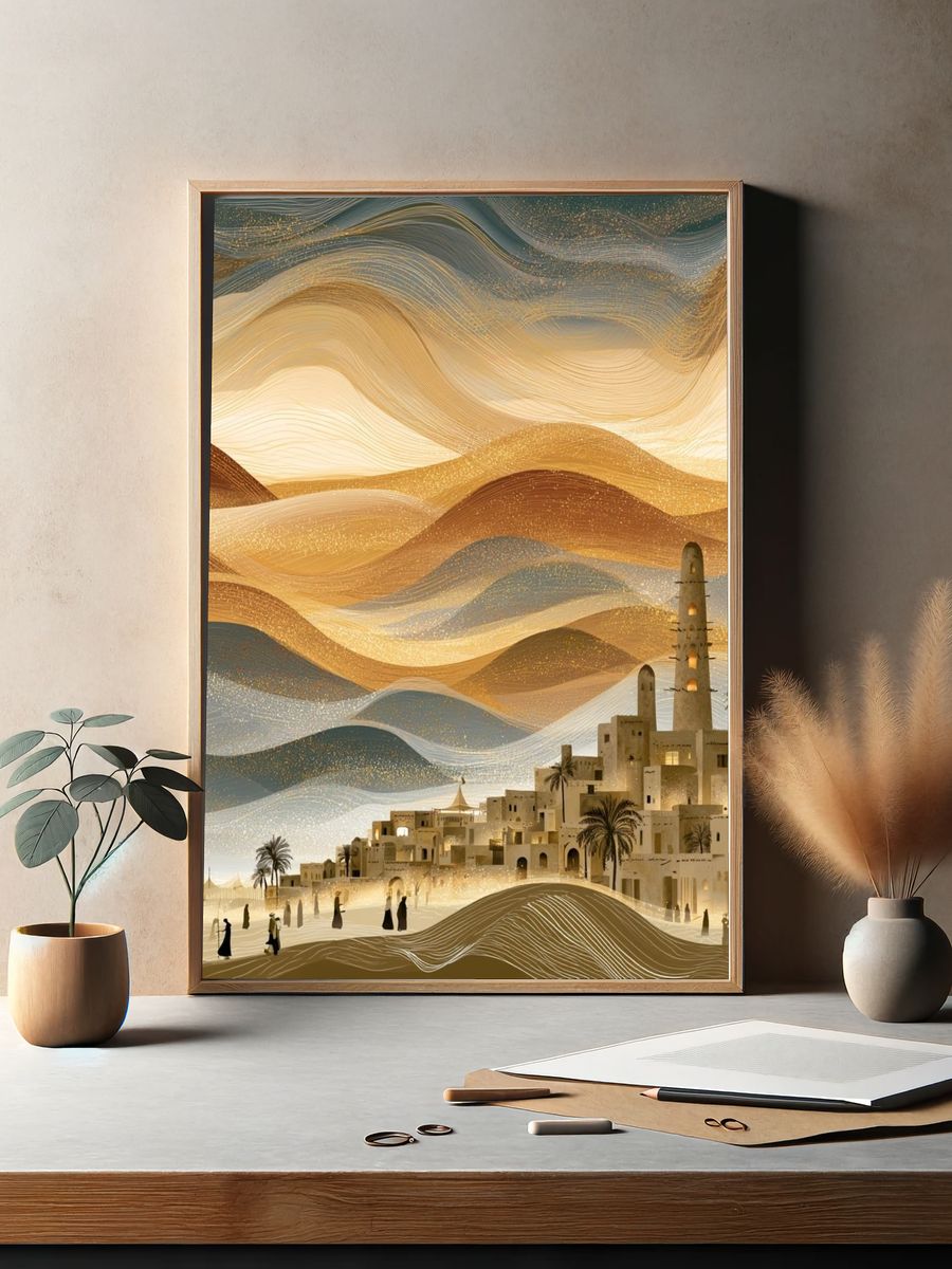 Desert Oasis Dreamscape Print. — room view 2