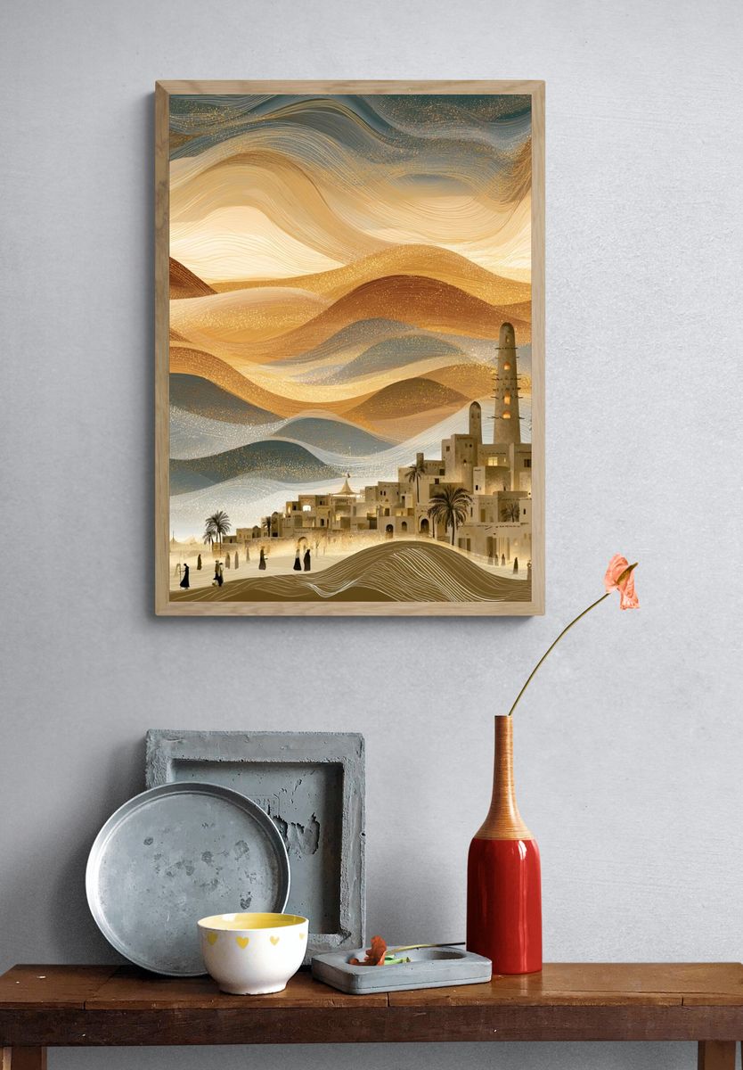 Desert Oasis Dreamscape Print. — room view 3
