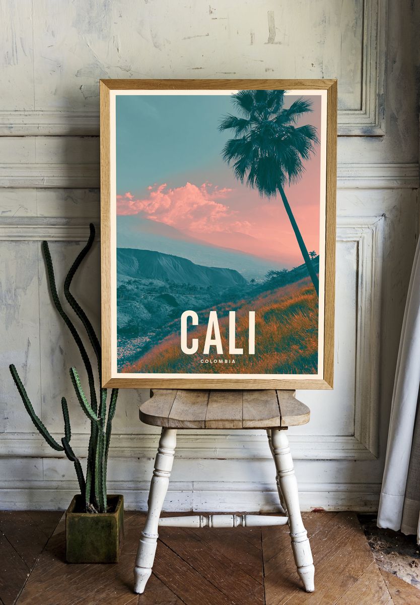 Cali Colombia Travel Poster. — room view 1