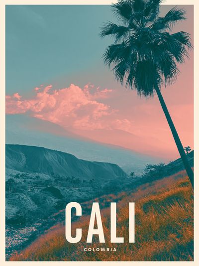 Cali Colombia Travel Poster. poster