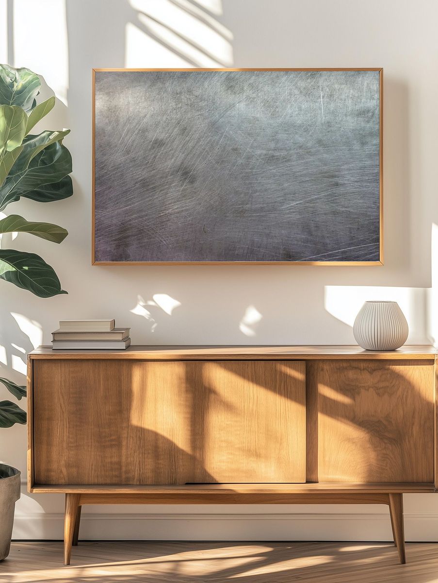 Brushed Metal Texture Poster. — room view 3