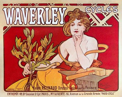 Cycles Waverley Paris (1898) Alphonse. poster print