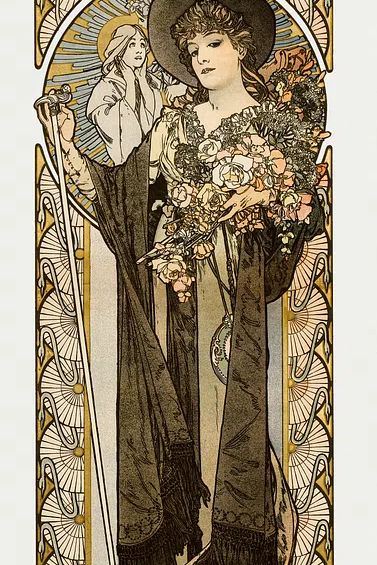 La Tosca, Sarah Bernhardt Alphonse. poster — fine-art art