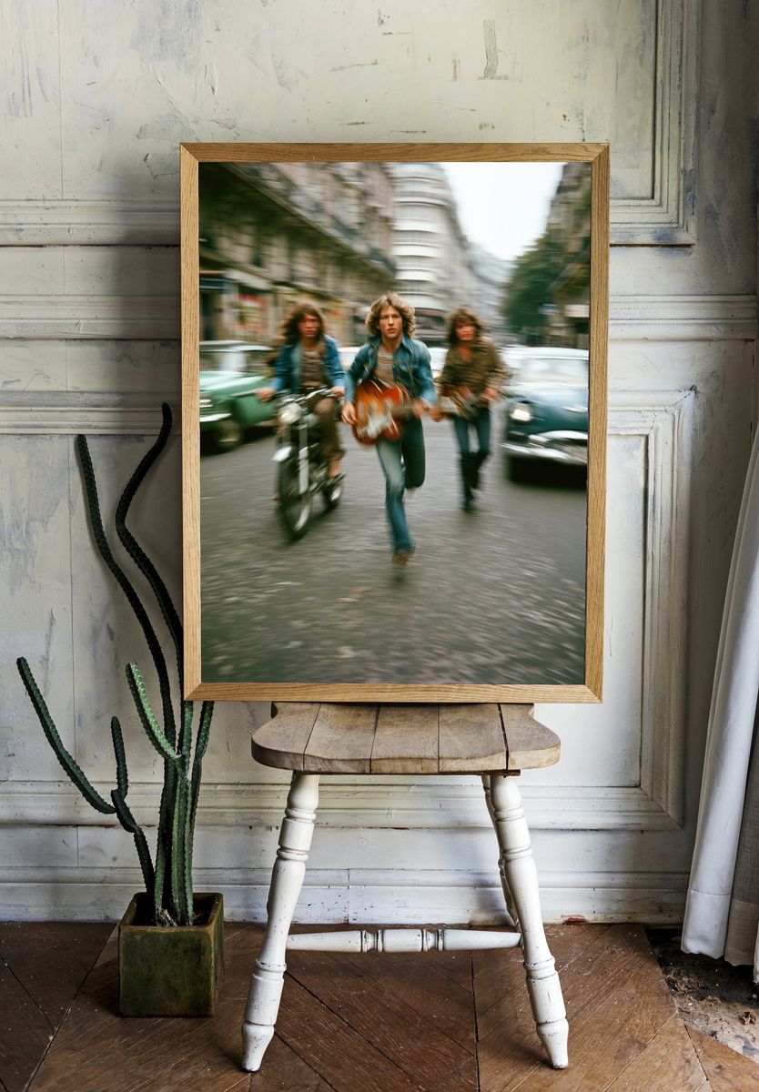 Rock Band Street Run Photography Poster. room preview