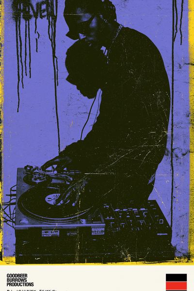 DJ Turntable Graffiti Poster. poster