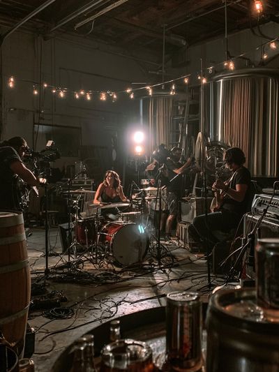 Intimate Brewery Jam Session Poster. poster