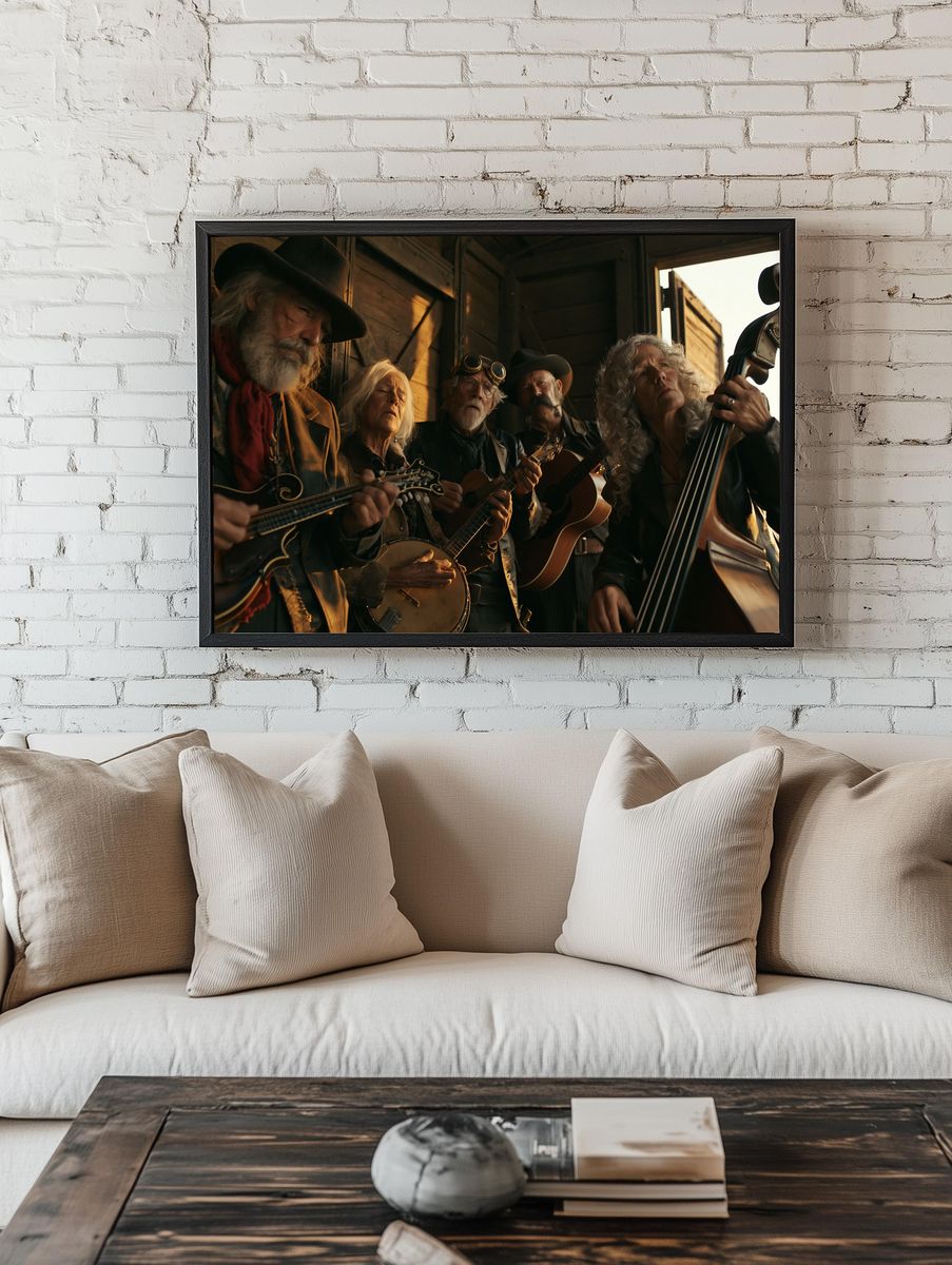 Old-Time String Band Photography Poster. — room view 1