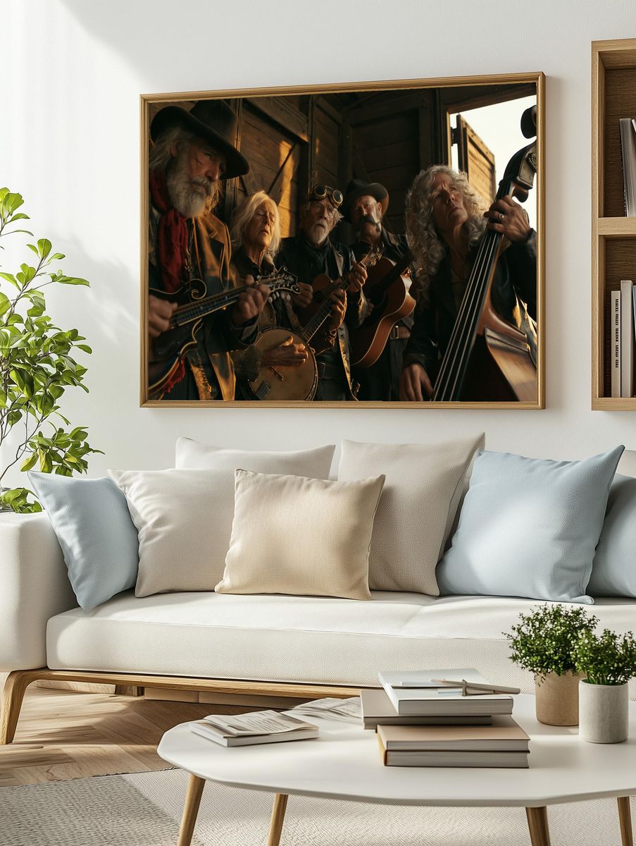 Old-Time String Band Photography Poster. — room view 2