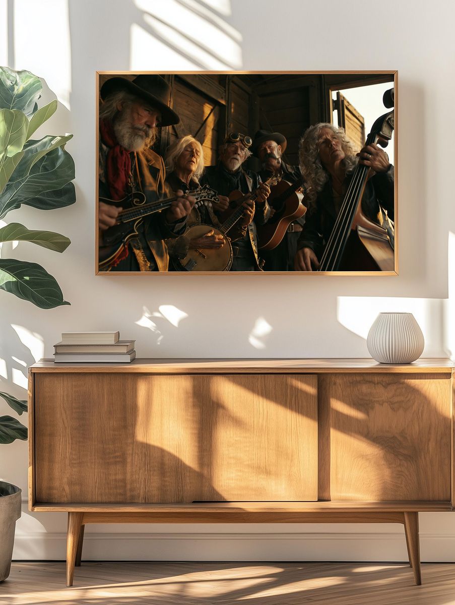 Old-Time String Band Photography Poster. — room view 3