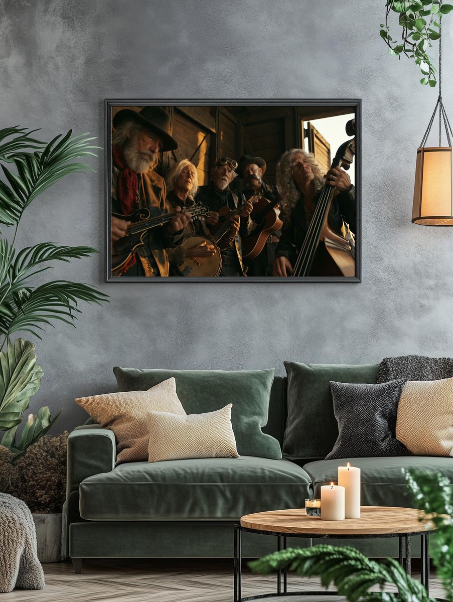 Old-Time String Band Photography Poster. — room view 4