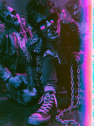 Punk Band Neon Portrait Print. poster