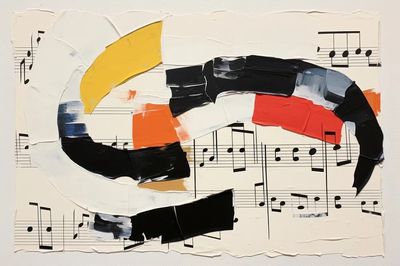 Abstract Music Notes Art Poster. poster