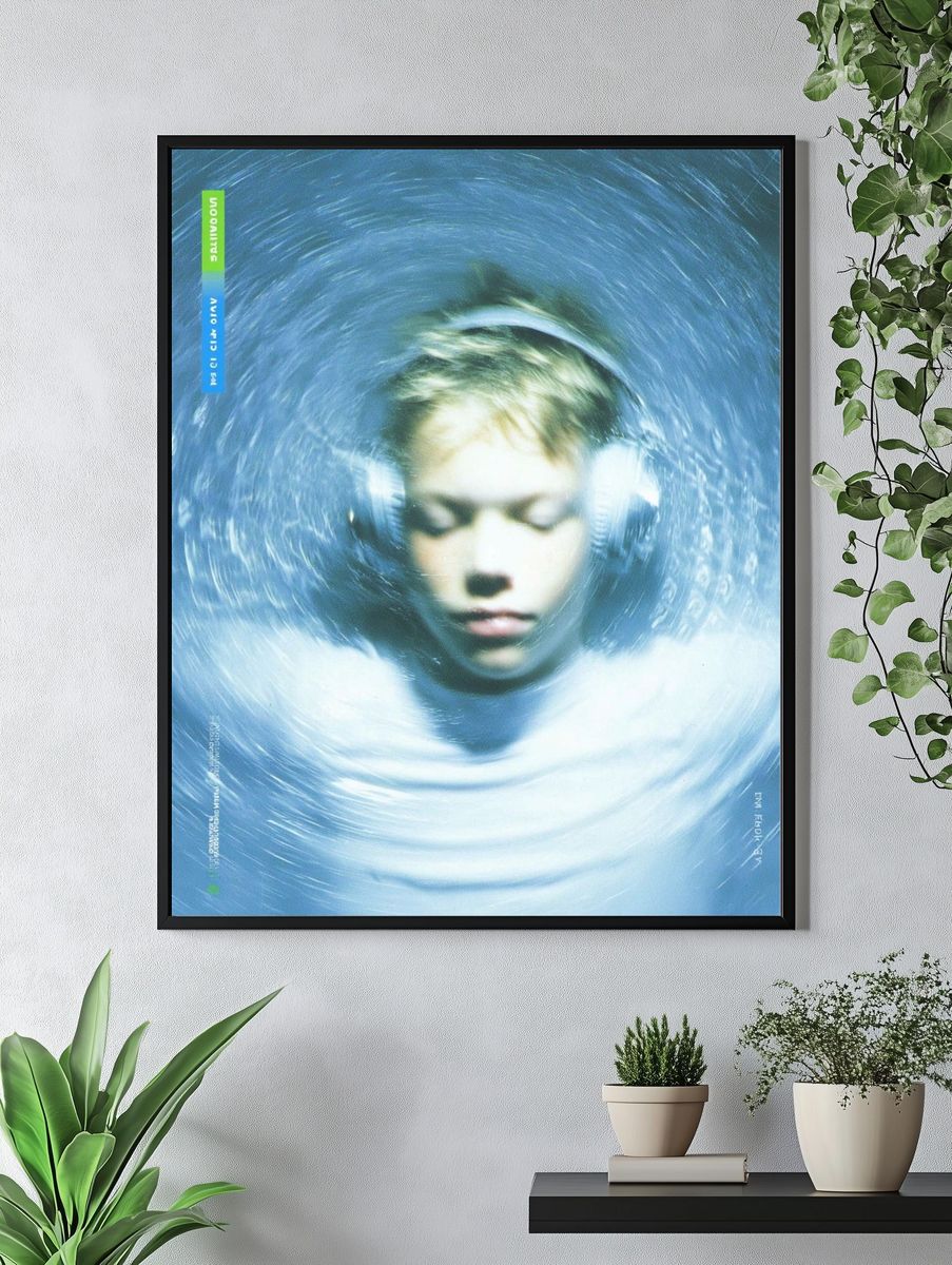 Boy Listening to Music — Photography Print. — room view 4