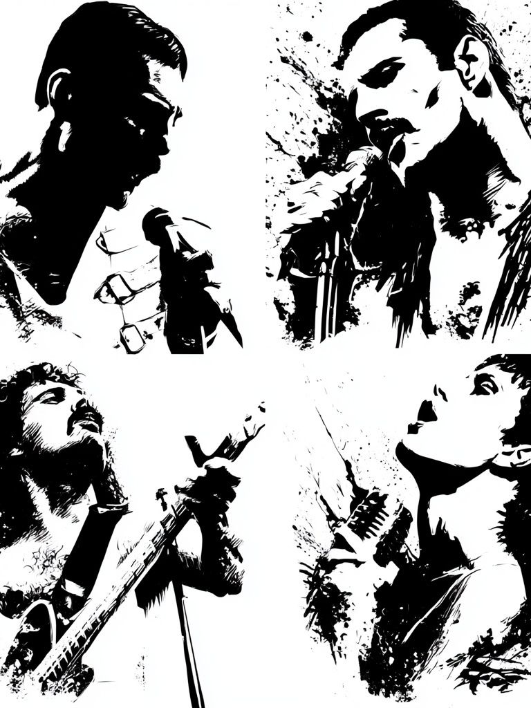 Queen Band Portrait Poster. poster — music art
