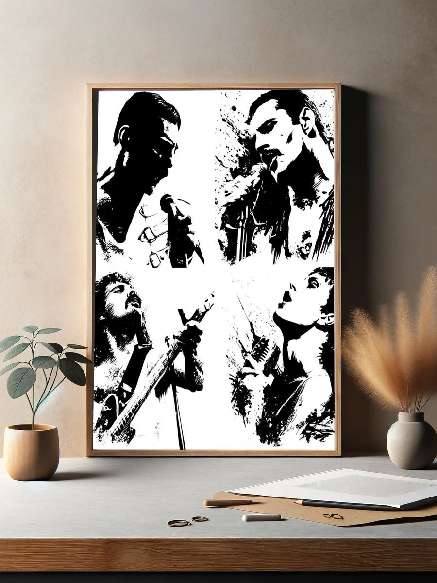 Queen Band Portrait Poster. — room view 2