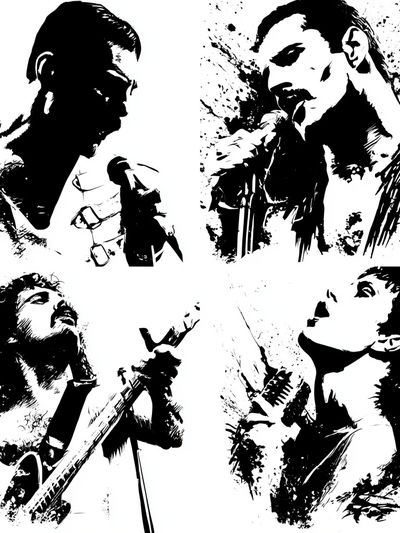 Queen Band Portrait Poster. poster
