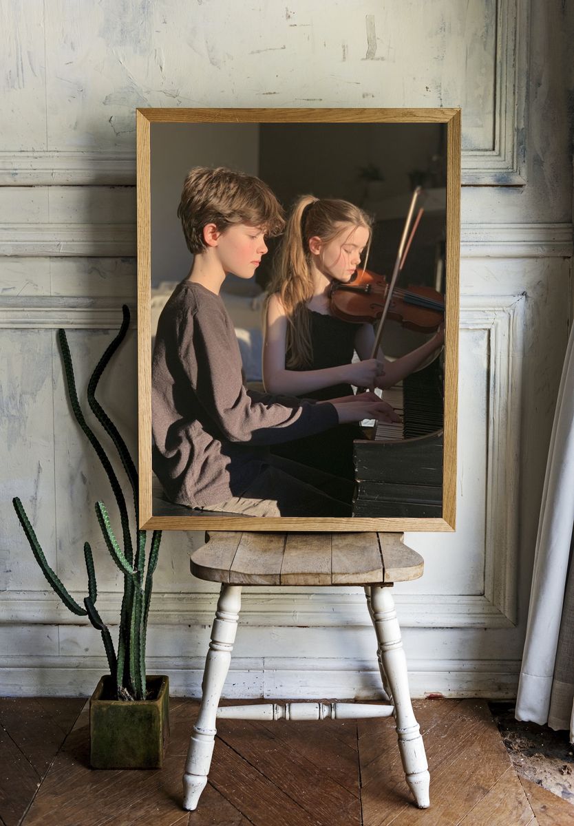 Young Musicians at Piano Poster. — room view 1