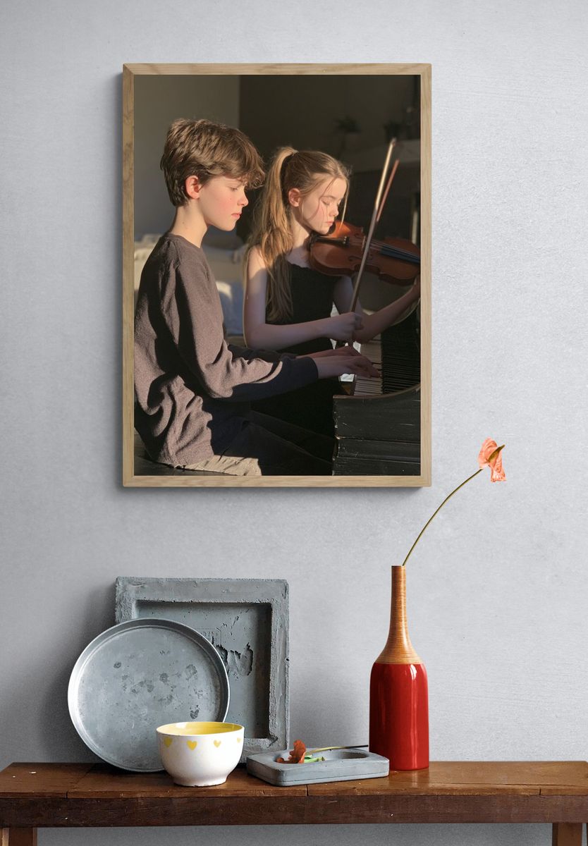 Young Musicians at Piano Poster. — room view 3