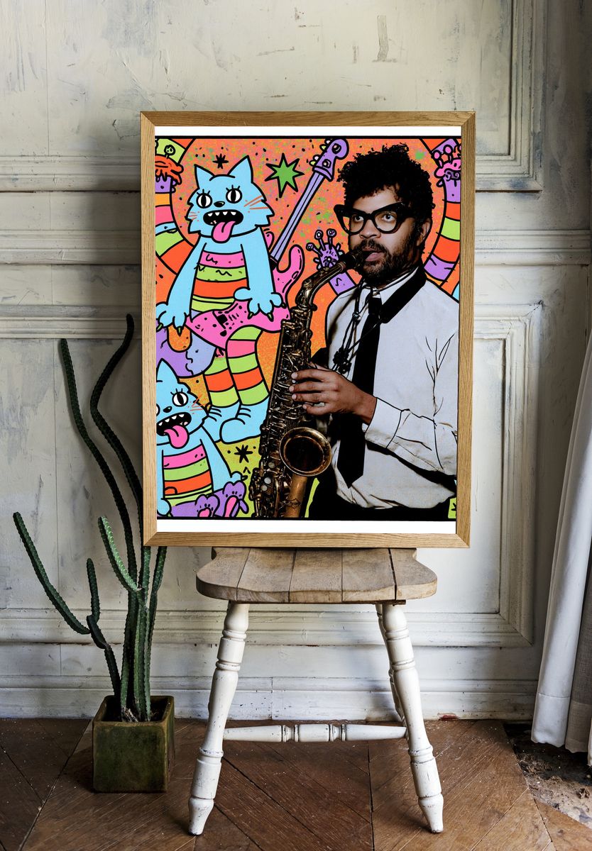 Prince Saxophone Pop-Art Poster. — room view 1