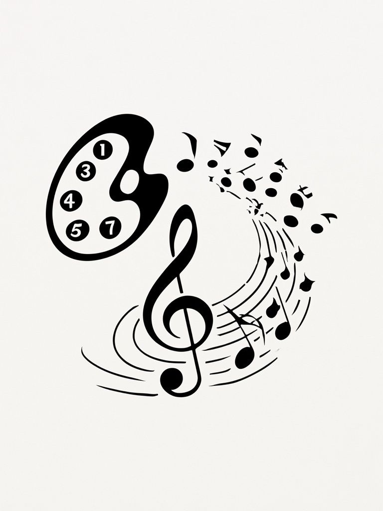 Musical Notes Abstract Typography Poster. poster — typography art