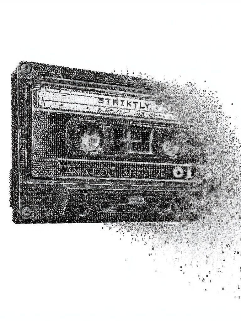 Disintegrating Cassette Tape Print. poster detail