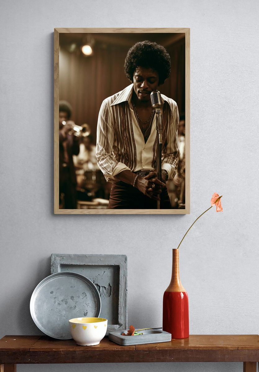 Soul Singer Stage Portrait Poster. — room view 3