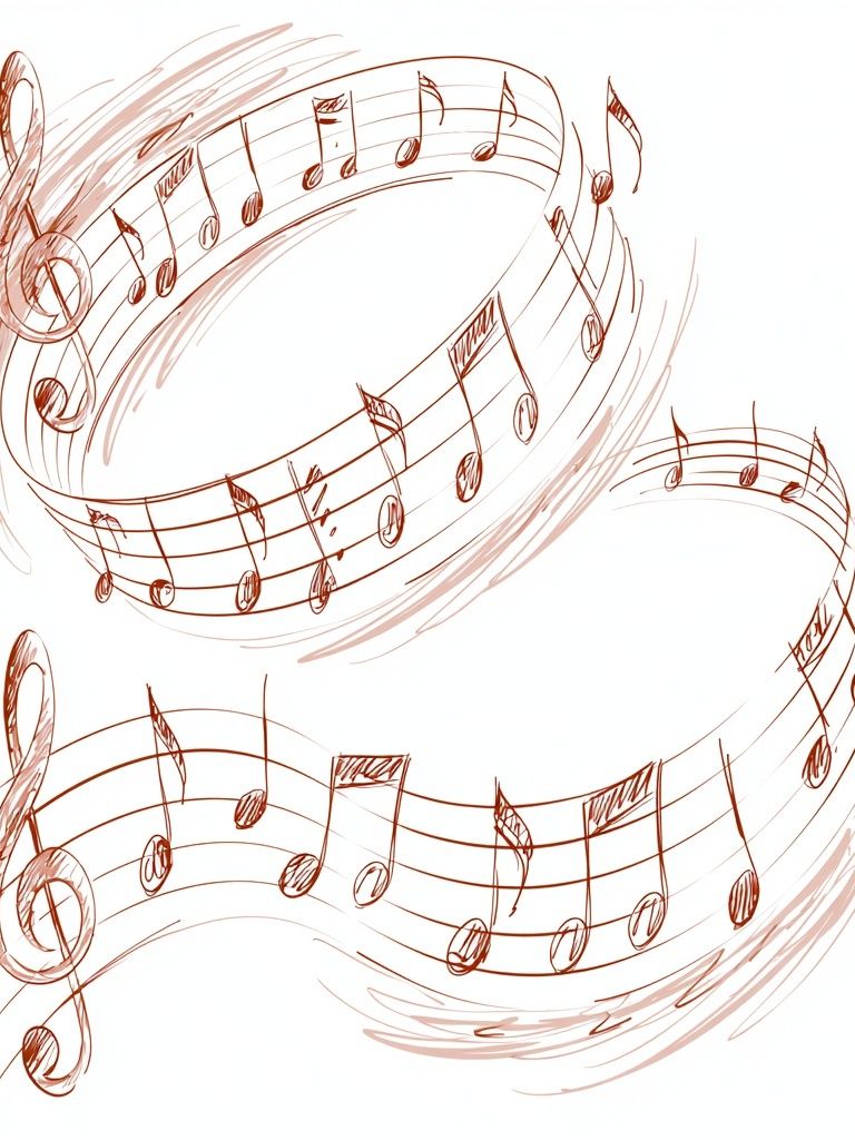 Musical Notes Sketch Poster. poster — music art