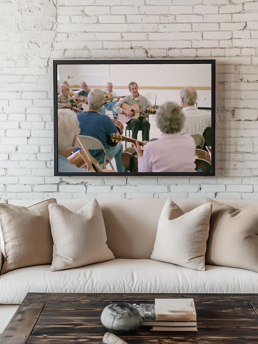 Guitar Circle Session Photography Poster. — room view 1
