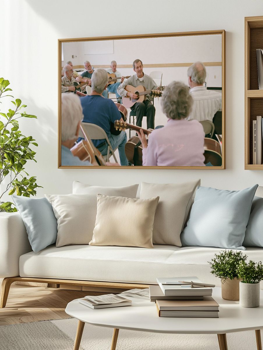 Guitar Circle Session Photography Poster. — room view 2