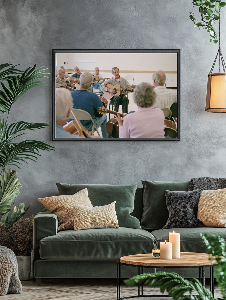 Guitar Circle Session Photography Poster. — room view 4