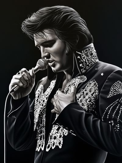 Elvis Presley Portrait Print.