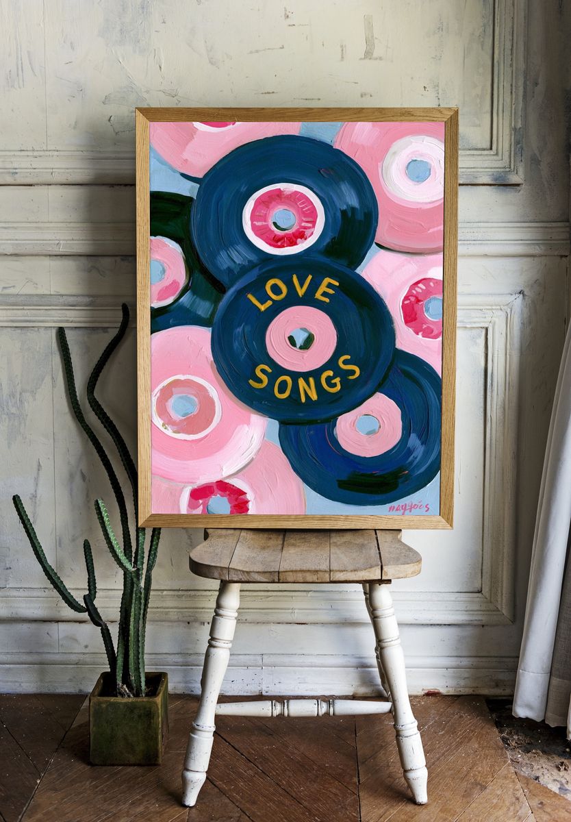 Love Songs Vinyl Poster. room preview
